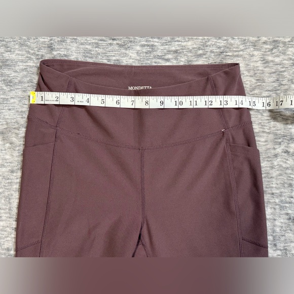 Mondetta Active Leggings Stretch Performance Pockets Crop Lavender Mauve Sz M - Picture 6 of 9